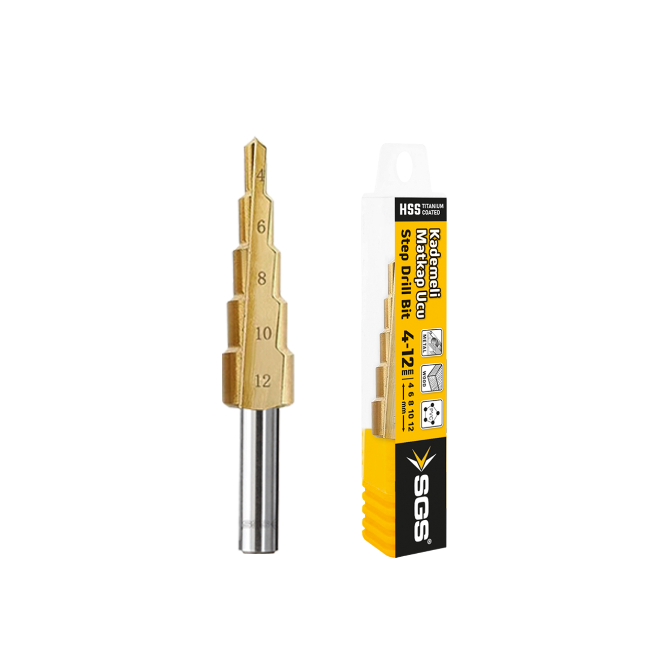 HSS KADEMELİ MATKAP UCU 4-12 MM